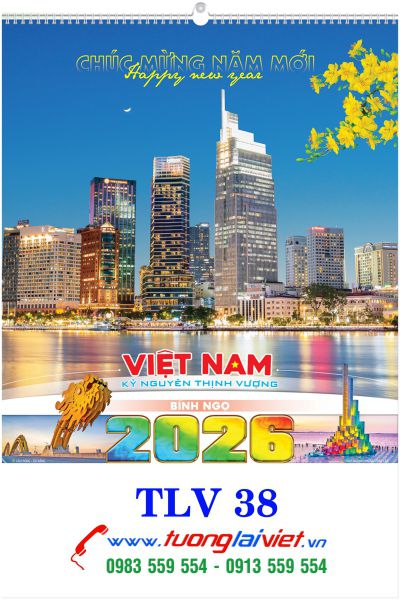 In Lịch treo tường 7 tờ Sắc màu cuộc sống