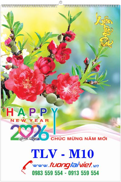 In Lịch treo tường 7 tờ Xuân lộc phát